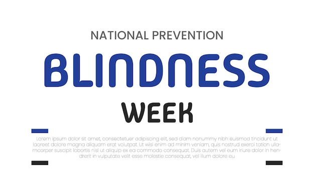 Dia de conscientização sobre a cegueira