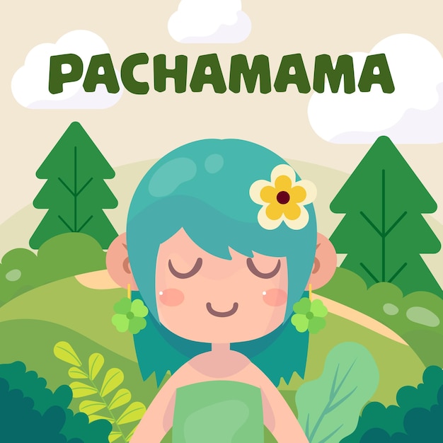 Vetor dia de la pachamama