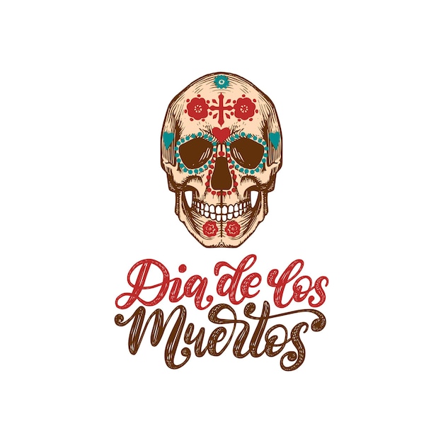 El dia de los muertos, a tradução é dia dos mortos. banner para o