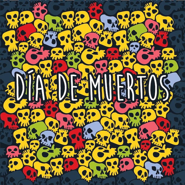 Vetor dia de muertos. fundo do dia da morte