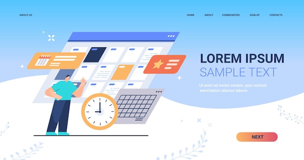 Dia de planejamento do empresário, agendamento de consulta na página inicial do calendário online