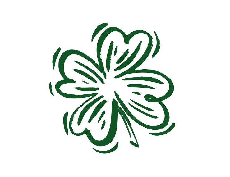 Vetor dia de são patricio. trevo de folha de emblemas de estilo retrô.
