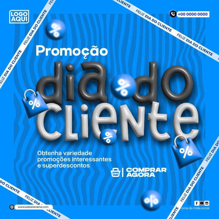 Vetor dia do consumidor premium venda de mídia social gráficos