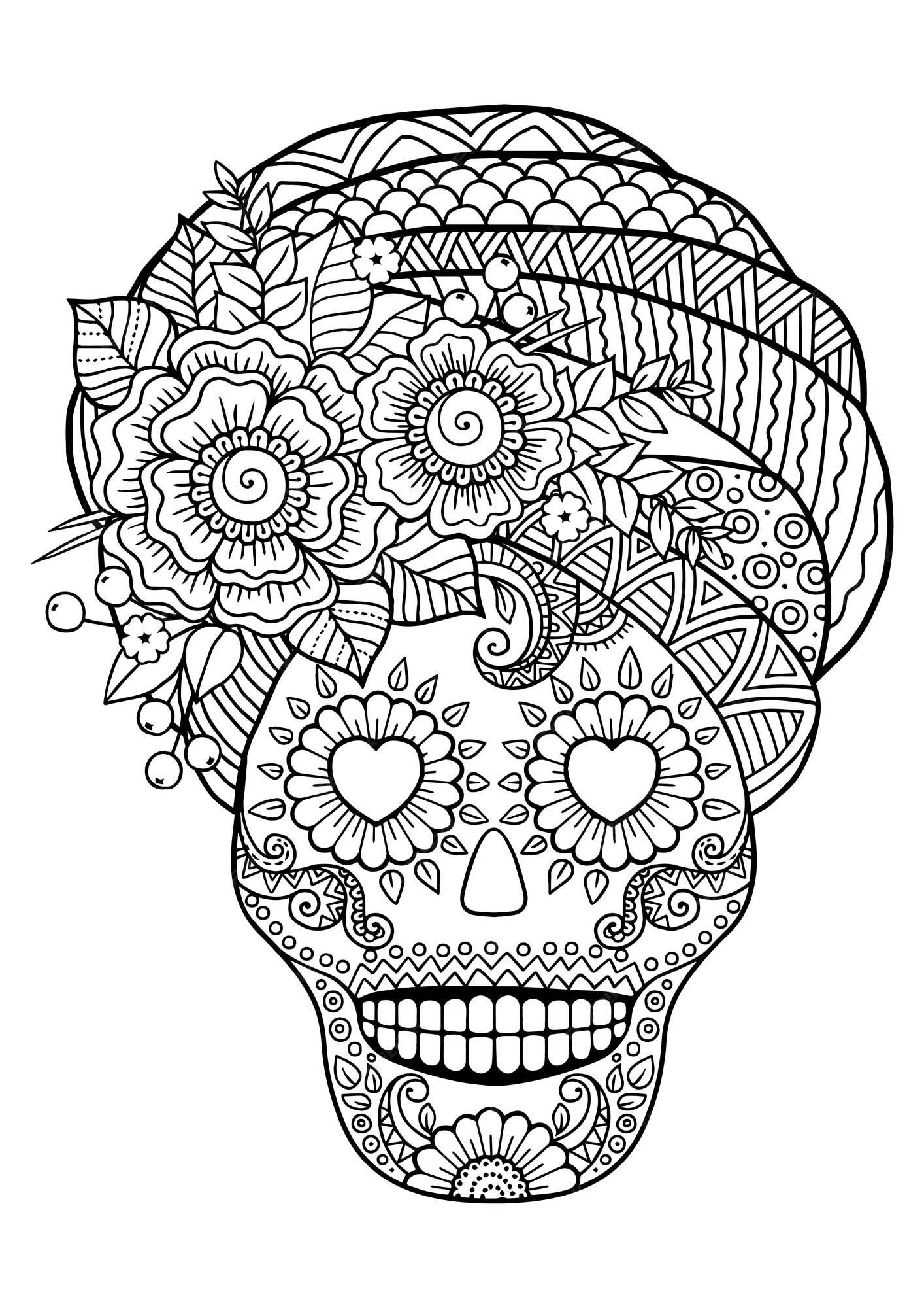 Los muertos - Livro para colorir - Mandala para colorir