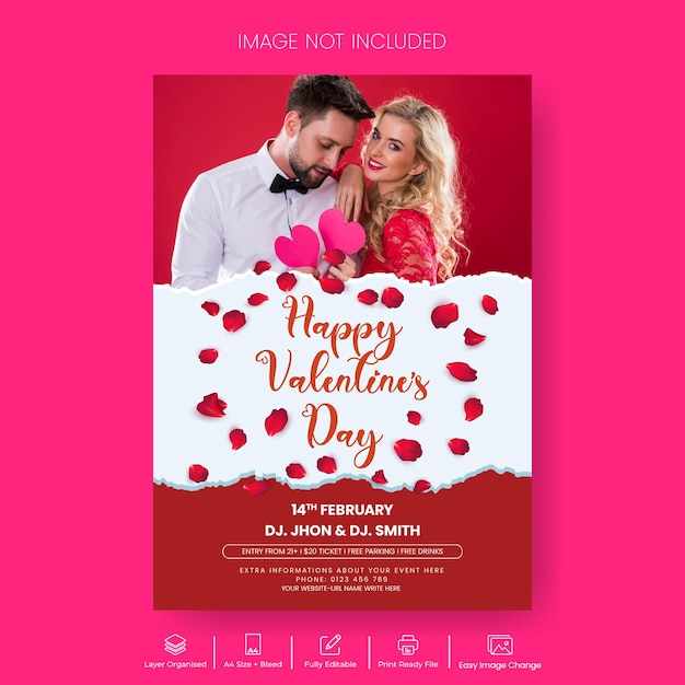 Dia dos Namorados celebração festa convite impressão folheto cartaz modelo cartão de convite dos namorados