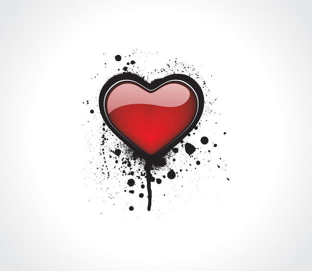 Vetor dia dos namorados coração logo design, ilustração vetorial.