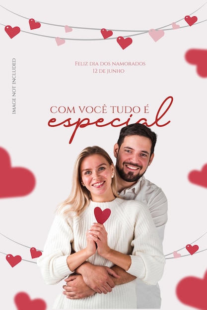 Dia dos namorados templates de cartas corações