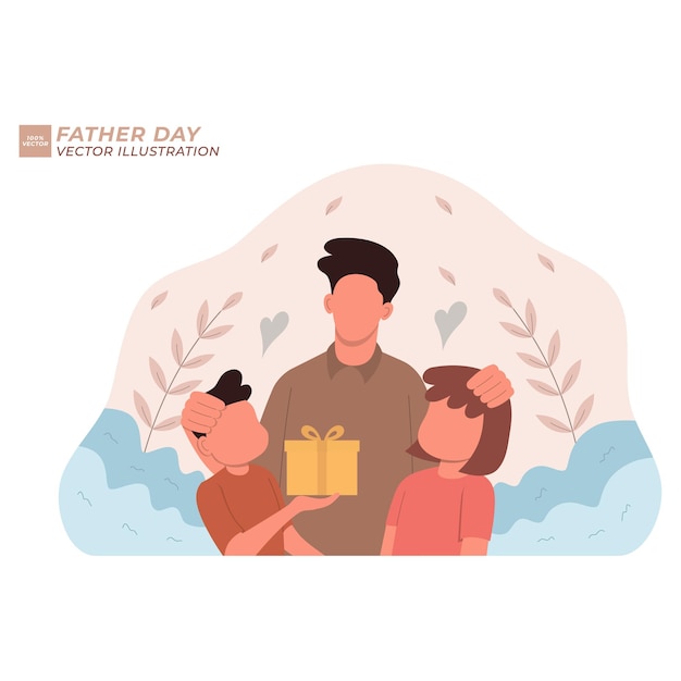 Dia dos pais Família feliz abraçando o pai e rindo no feriado