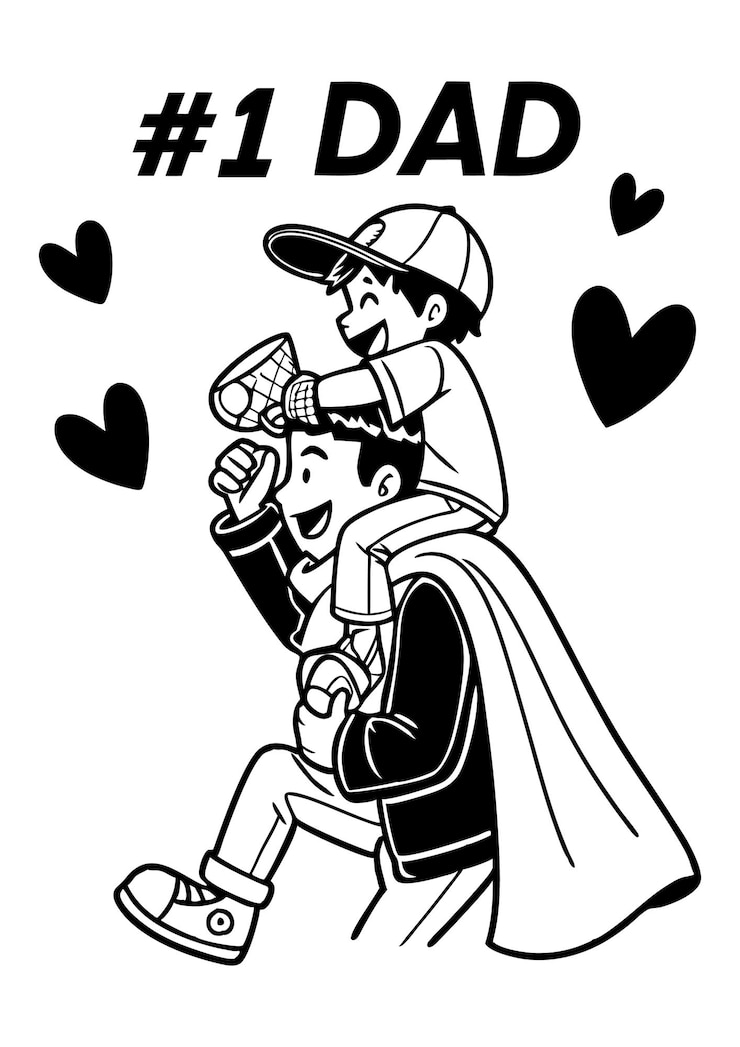 Vetor dia dos pais felizes