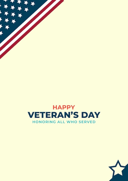 Vetor dia dos veteranos em homenagem a todos que serviram desenhos de molduras e ornamentos de estrelas para anúncios, cartazes, banners, fundos
