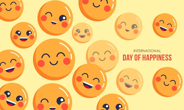 Vetor dia internacional da ilustração da felicidade