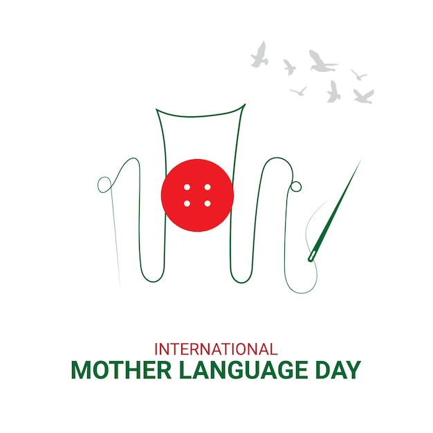 Vetor dia internacional da língua mãe 21 de fevereiro de bangladesh
