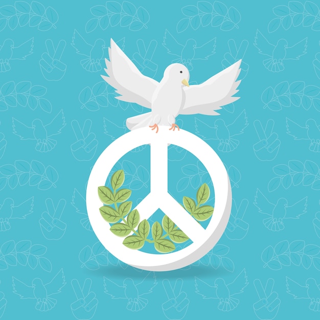 Vetor dia internacional da paz