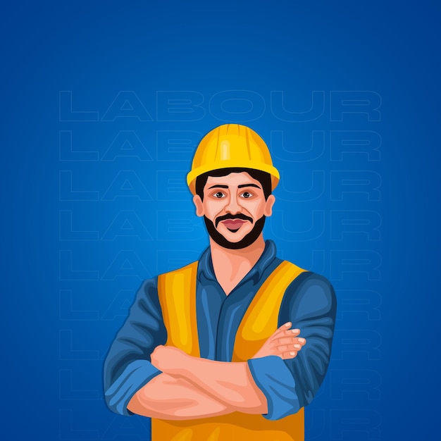 Dia Internacional do Trabalho Dia do Trabalho 1o de Maio Post nas mídias sociais