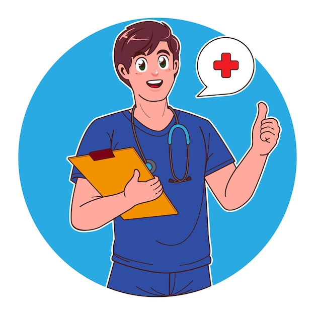 Dia internacional dos enfermeiros da enfermeira masculina