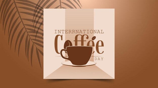 Vetor dia internacional mundial do café