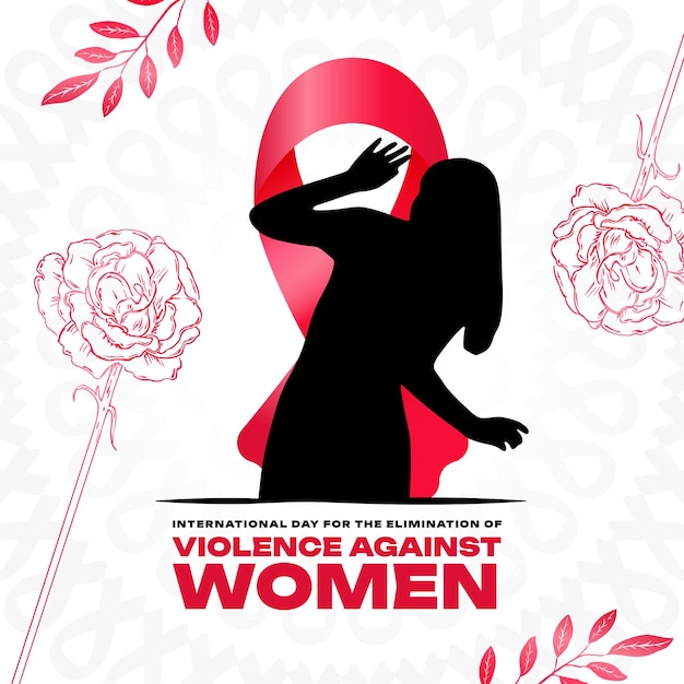 Dia Internacional para a Eliminação da Violência contra as Mulheres Modelo de Banner de Postagem em Mídias Sociais