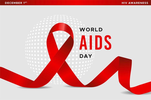 Vetor dia mundial da aids do flat design