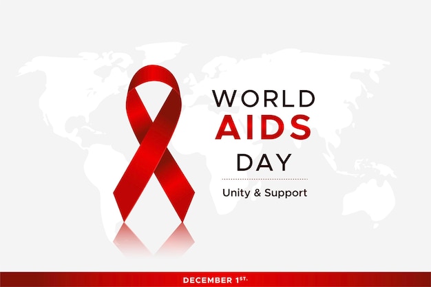 Dia mundial da aids do flat design