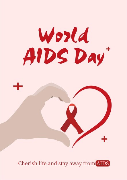 Vetor dia mundial da aids