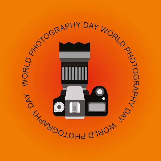 Vetor dia mundial da fotografia