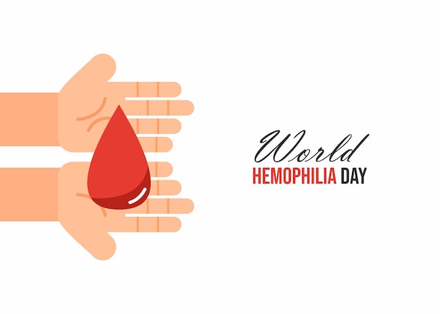 Vetor dia mundial da hemofilia.