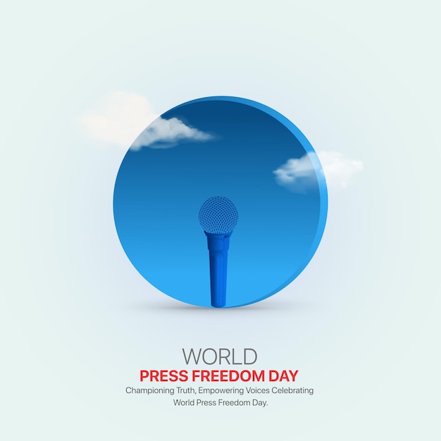 Dia Mundial da Liberdade de Imprensa: anúncios criativos, design, mídia social, cartazes, vetores e ilustrações 3D