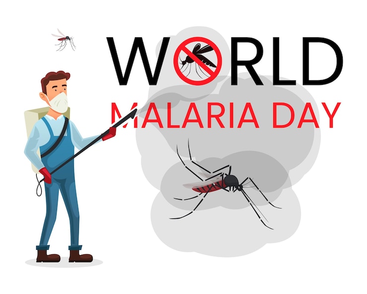 Vetor dia mundial da malária futuro livre da malária
