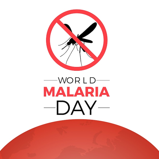 Vetor dia mundial da malária observado todos os anos em 25 de abril vector banner flyer poster e design de modelo de mídia social