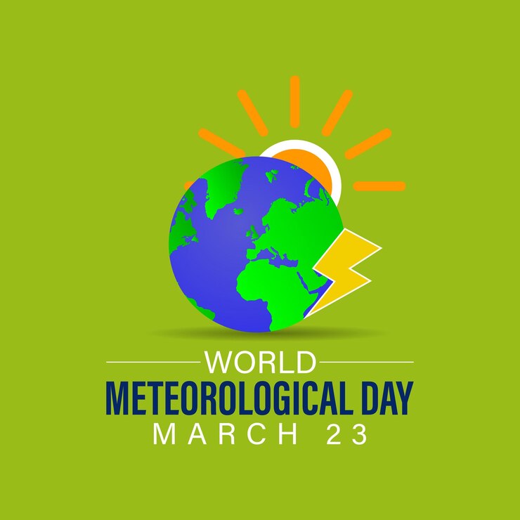 Vetor dia mundial da meteorologia observado todos os anos em 23 de março poster de banner vetorial e projeto de modelo de mídia social