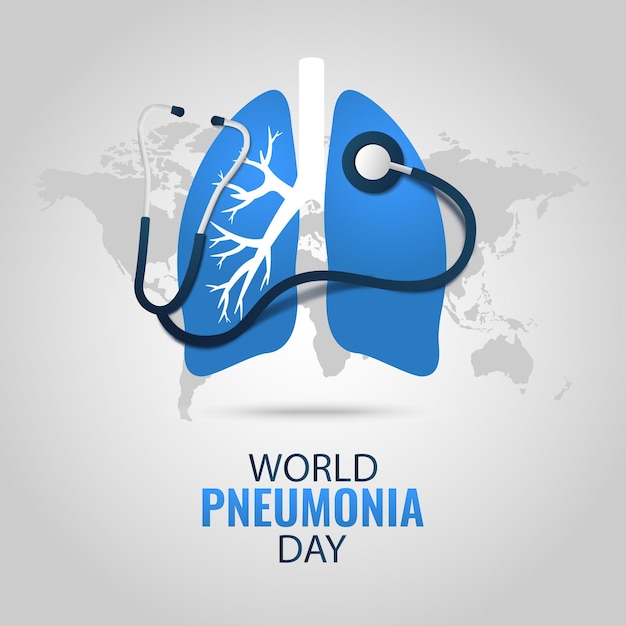 Vetor dia mundial da pneumonia