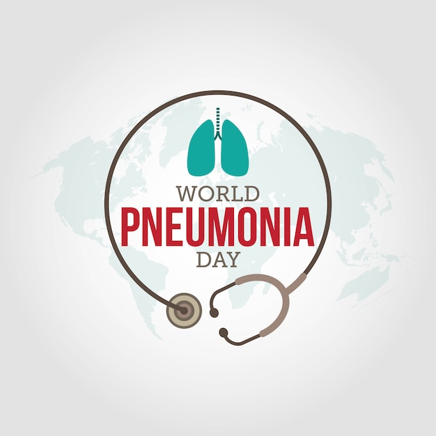 Vetor dia mundial da pneumonia