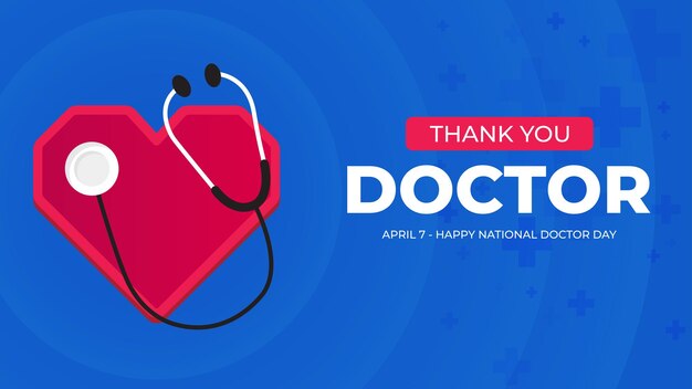 Vetor dia mundial da saúde feliz dia nacional do médico estilo de vida saudável 7 de abril modelo de postagem de mídia social
