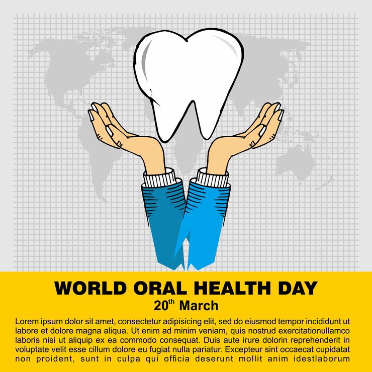 Vetor dia mundial da saúde oral