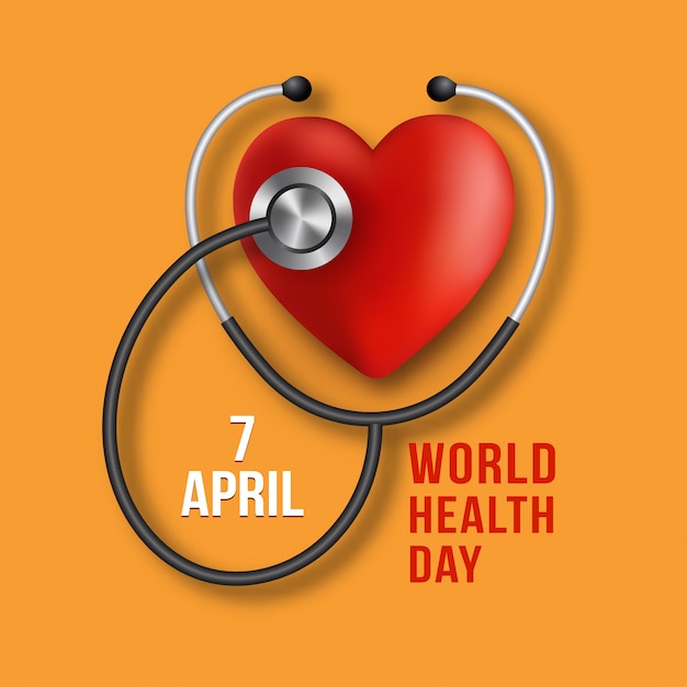 Dia Mundial da Saúde. Vetorial, medicina, ilustração