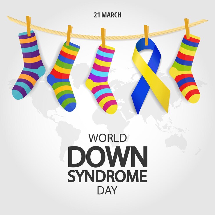 Vetor dia mundial da síndrome de down