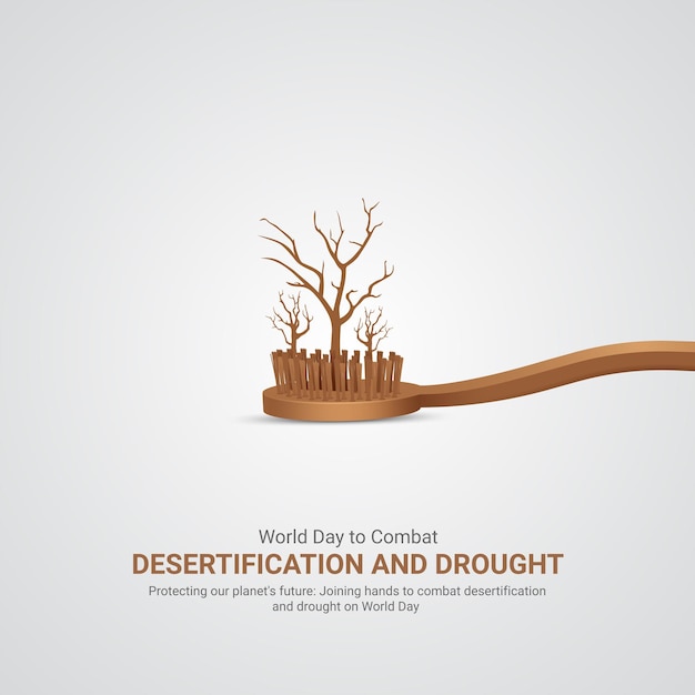 Vetor dia mundial de combate à desertificação e à seca 17 de junho - vector3d