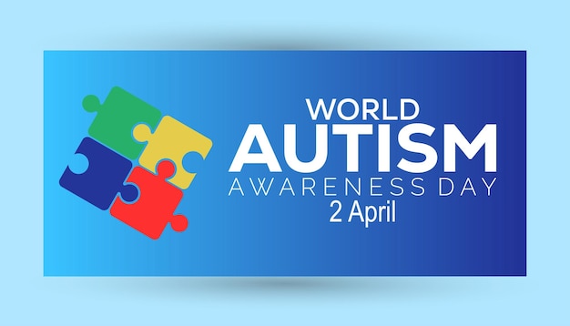 Vetor dia mundial de conscientização sobre o autismo observado todos os anos em abril