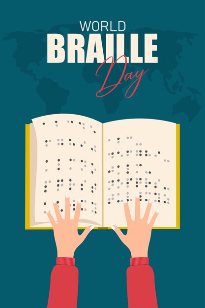 Vetor dia mundial do braille