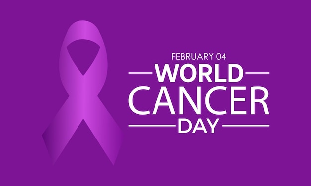 Dia Mundial do Câncer observado todos os anos em 4 de fevereiro Cartaz de folheto de banner de saúde vetorial e design de modelo de mídia social