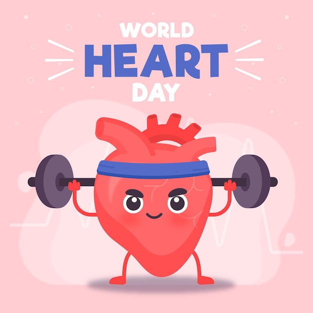Vetor dia mundial do coração