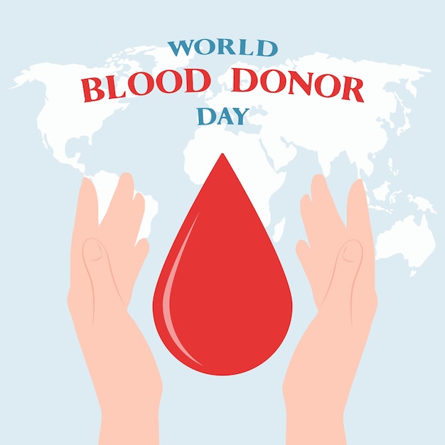 Dia mundial do doador de sangue 14 de junho ilustração vetorial
