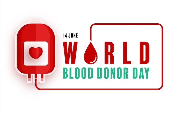 Vetor dia mundial do doador de sangue