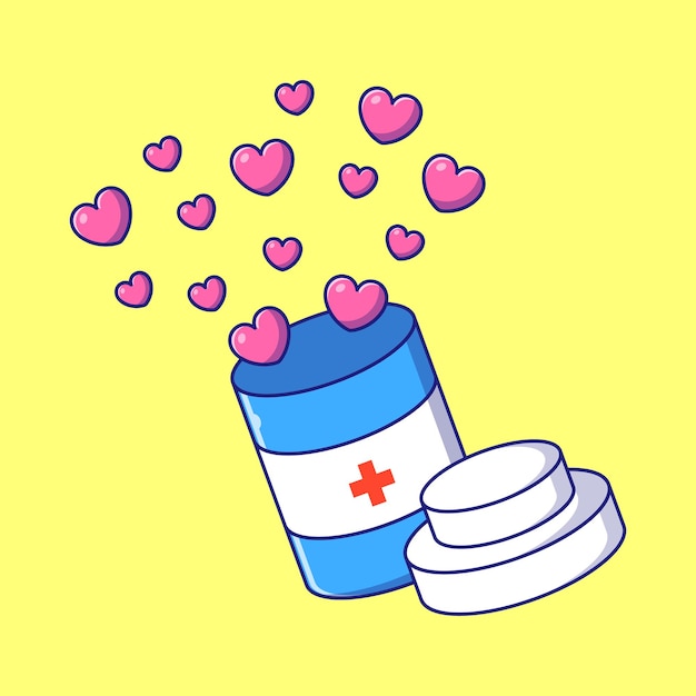 Dia mundial do farmacêutico garrafas de ilustração plana de amor. farmácia e medicina ícone conceito isolado.