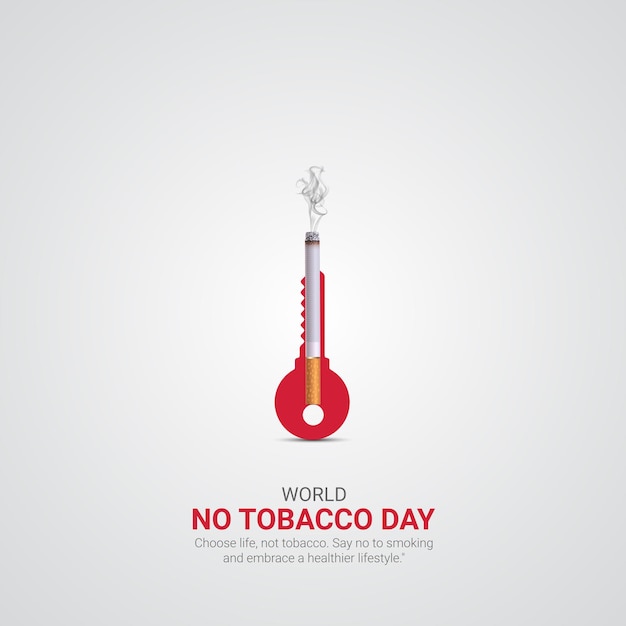 Dia mundial do não tabaco (world no tobacco day) - 31 de maio - ilustração 3d vetorial