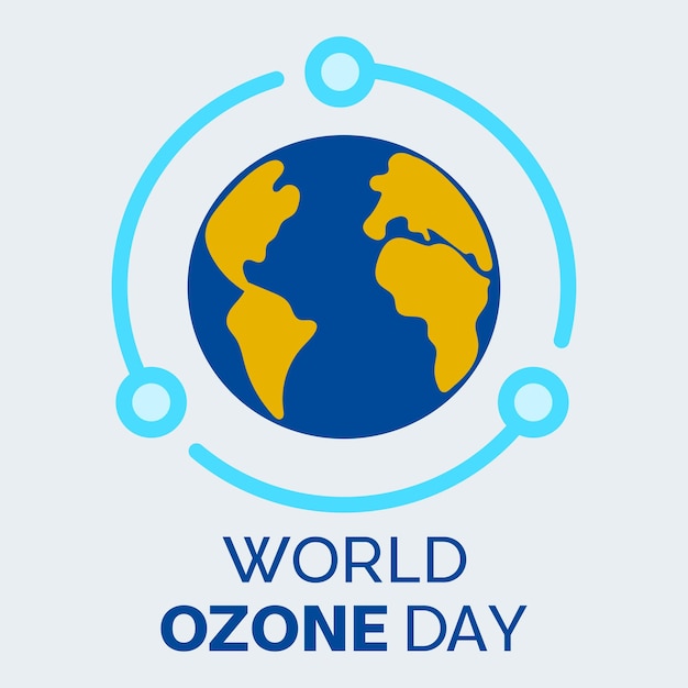 Dia mundial do ozônio ilustração criativa do dia da terra
