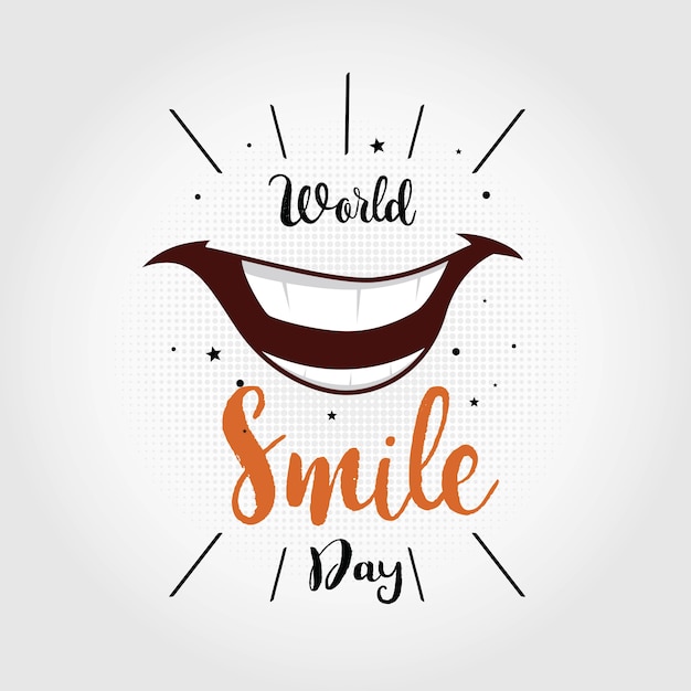 Vetor dia mundial do sorriso