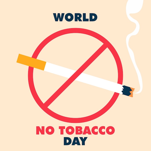 Dia mundial sem tabaco desenhando campanha