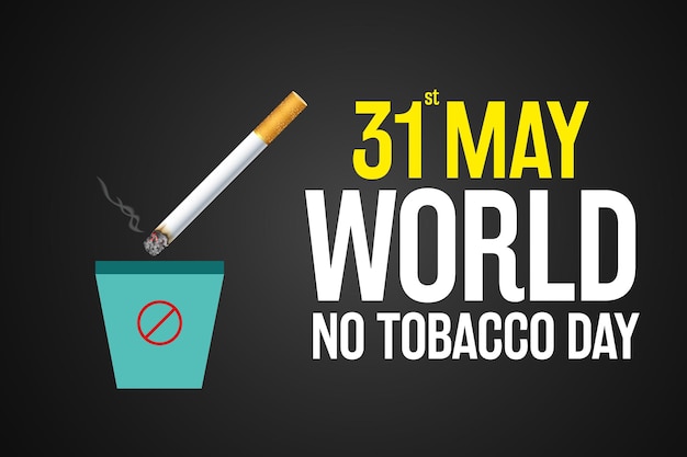 Dia mundial sem tabaco ideia de design criativo para arte vetorial de banner de cartaz