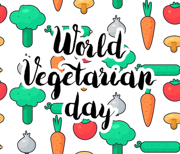 Vetor dia mundial vegetariano
